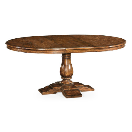 Circular Extending Dining Table in Country Walnut 55
