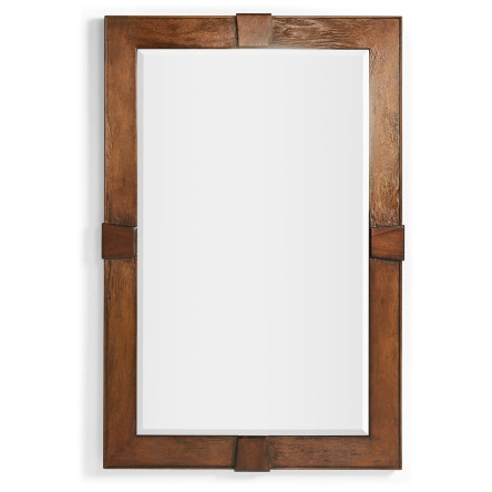 Country Walnut Rectangular Mirror