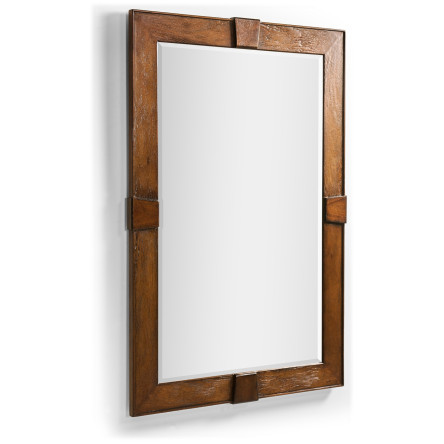 Country Walnut Rectangular Mirror