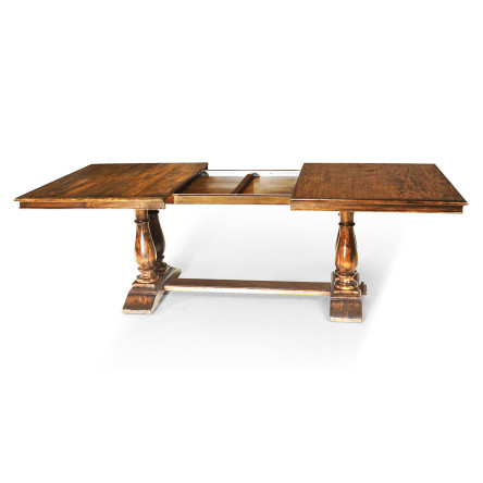 Country Walnut Rectangular Extending Dining Table 71