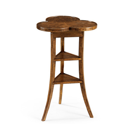 Trefoil Side Table in Country Walnut
