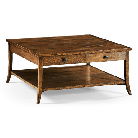 Square Coffee Table in Country Walnut