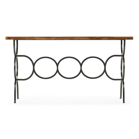 Casual Console Table with Iron Base