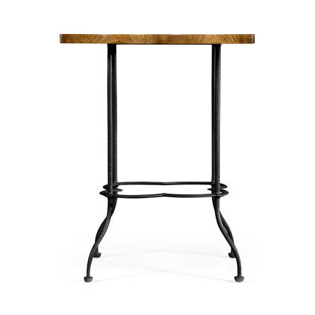 Quatrefoil Light Brown Chestnut Lamp Table