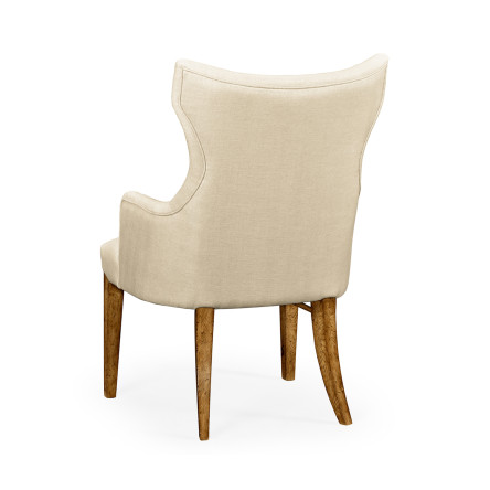 High Back Light Brown Chestnut Winged Arm Chair