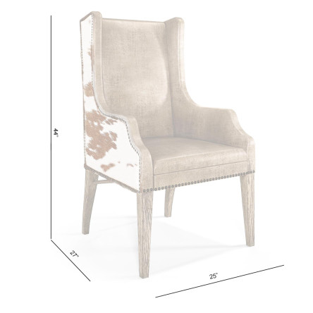 Sagehill Leather & Hide Dining Wing Chair