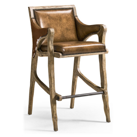 Echo Canyon Leather & Hide Bar Stool