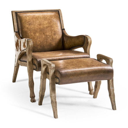 Echo Canyon Leather & Hide Occasional Chair