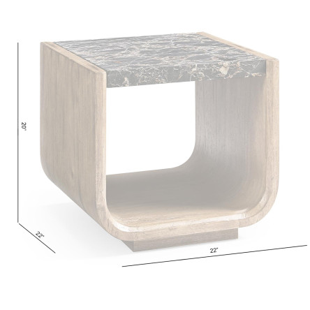 Stone Ridge Marble Side Table Light
