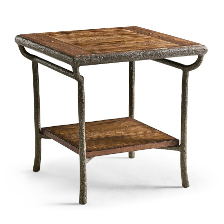 Forge Iron Square End Table