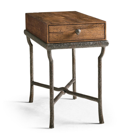 Forge Iron Storage Side Table