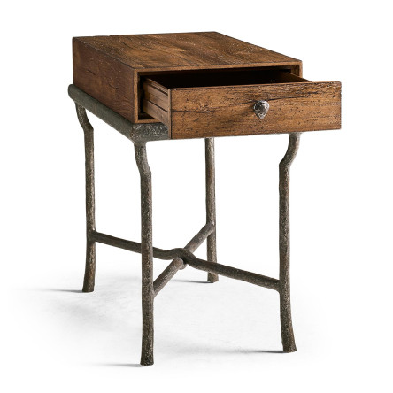 Forge Iron Storage Side Table