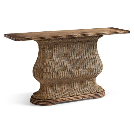 Palm Court Rattan Console Table