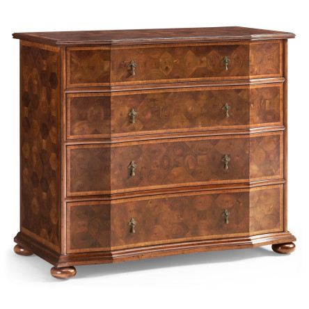 Oyster Veneer Large Chest of Drawers