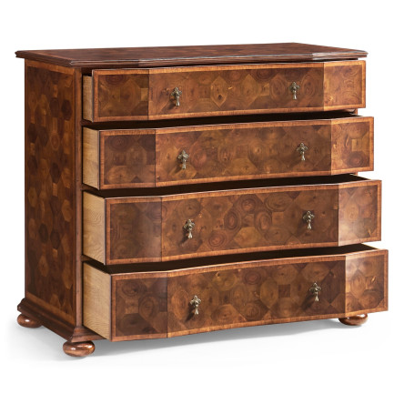 Oyster Veneer Large Chest of Drawers