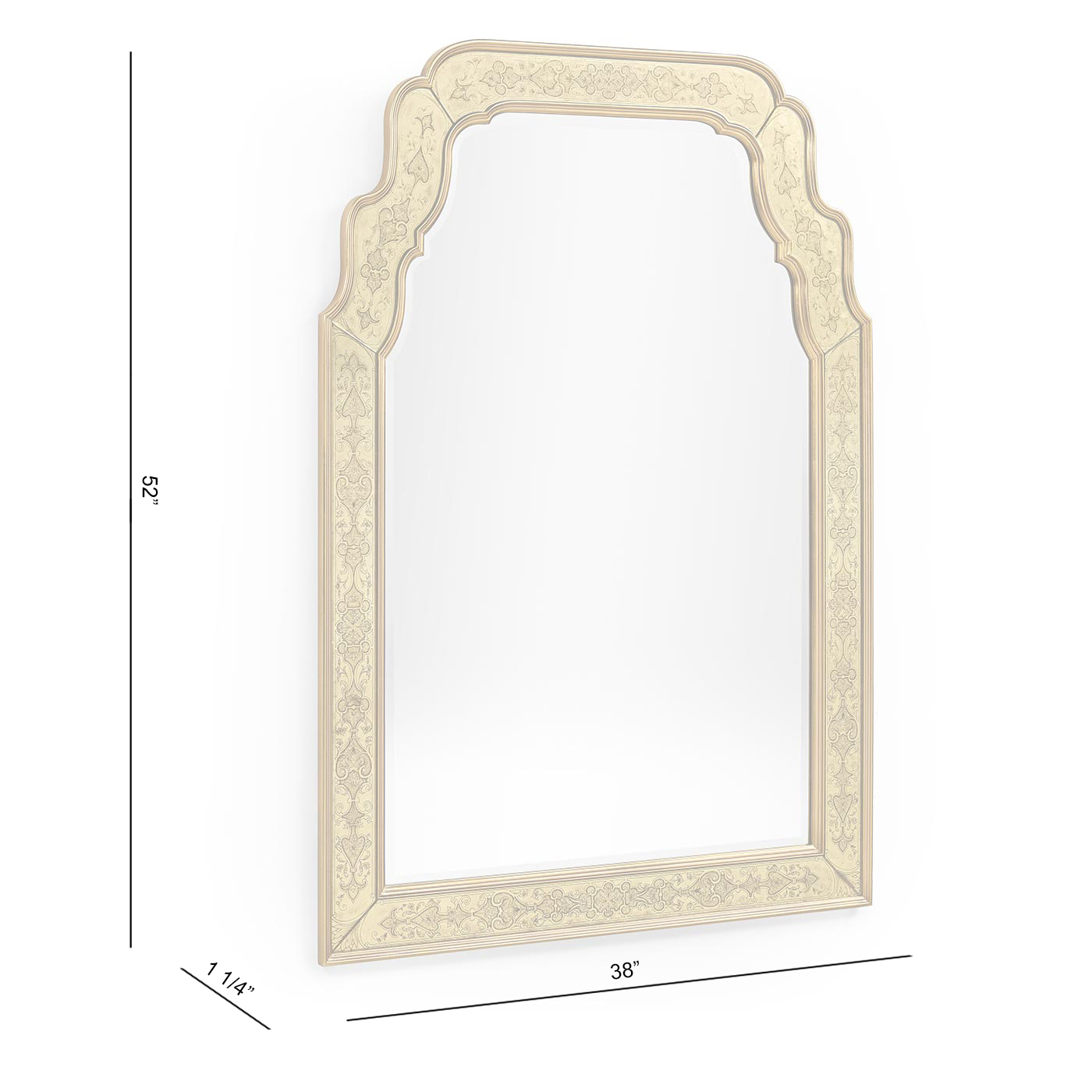 William & Mary Style Gold Églomisé Mirror
