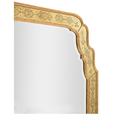 William & Mary Style Églomisé Framed & Gilded Mirror