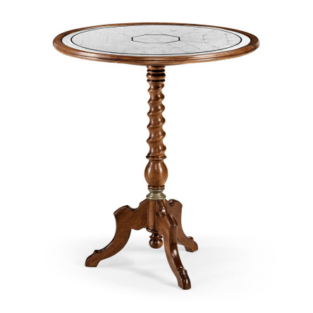 Églomisé & Walnut Round Wine Table