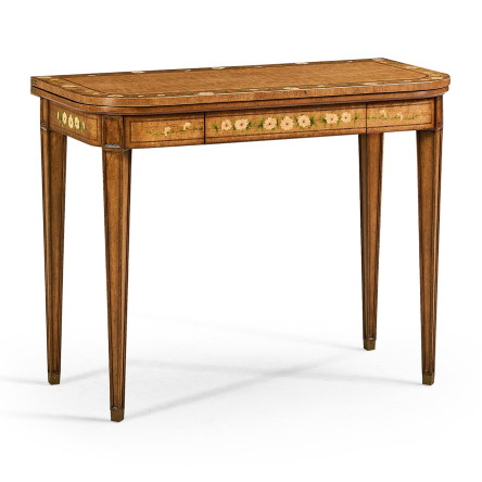 Satinwood Painted Card Table