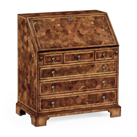 William & Mary Walnut & Oyster Bureau