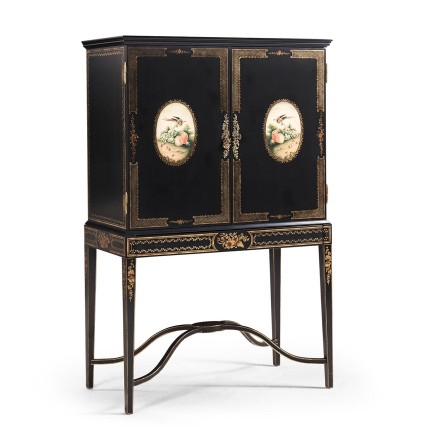 Black Painted Drinks Cabinet