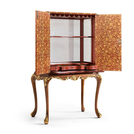 Red Chinoiserie Drinks Cabinet