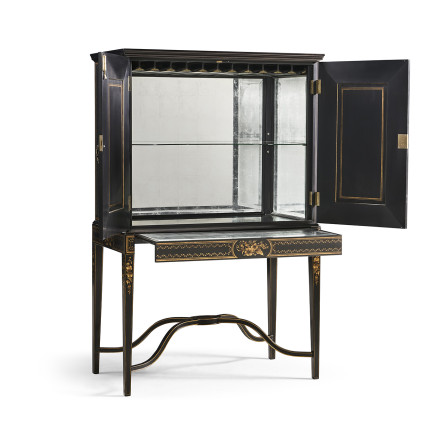 Formal Black & Gold Drinks Cabinet