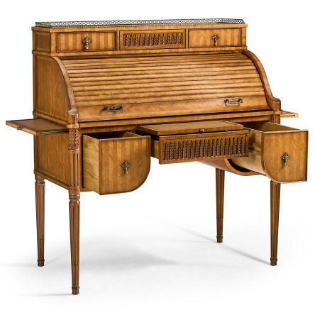 Satinwood Roll Top Desk