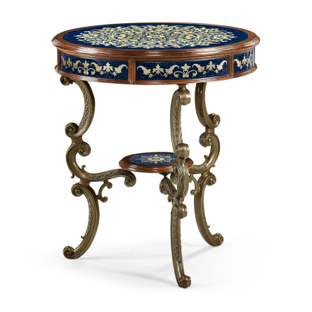 Lapis Blue Églomisé Side Table