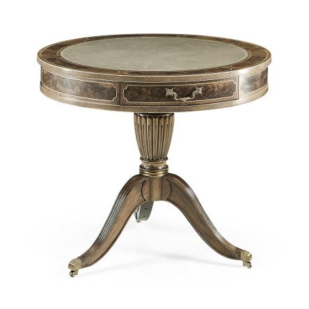 Bleached Mahogany Drum Table