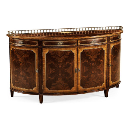 Large Mahogany Demilune Sideboard
