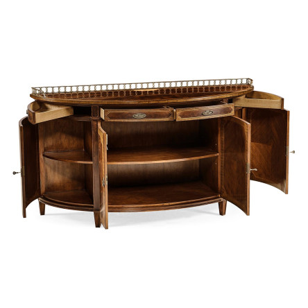 Large Mahogany Demilune Sideboard