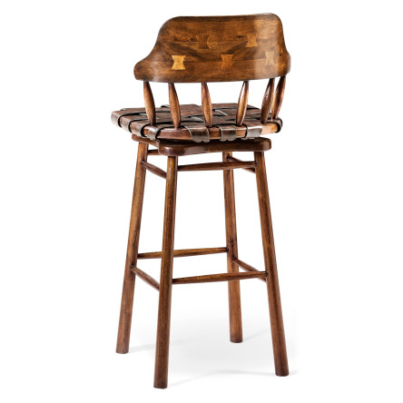 Country Style Leather Bar Stools
