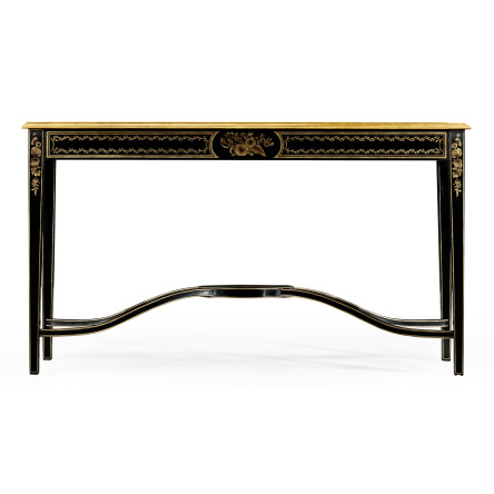 Black & églomisé console