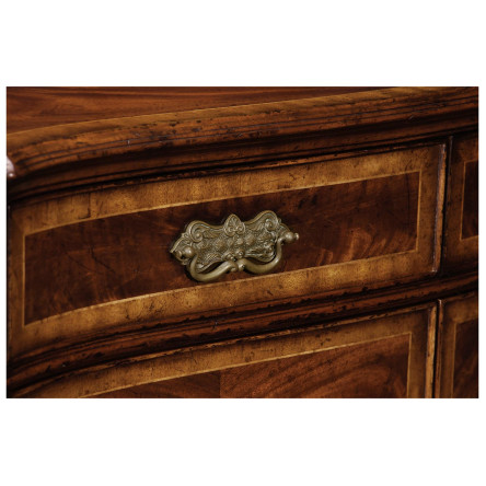 Serpentine Two Door Mahogany Cabinet