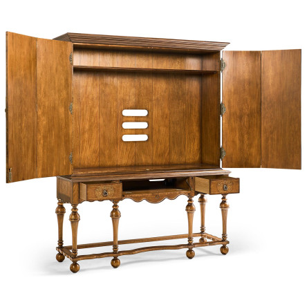 Burl Walnut & Seaweed TV Cabinet