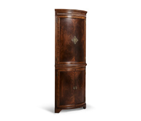 Mahogany Curved Corner Drinks Cabinet
