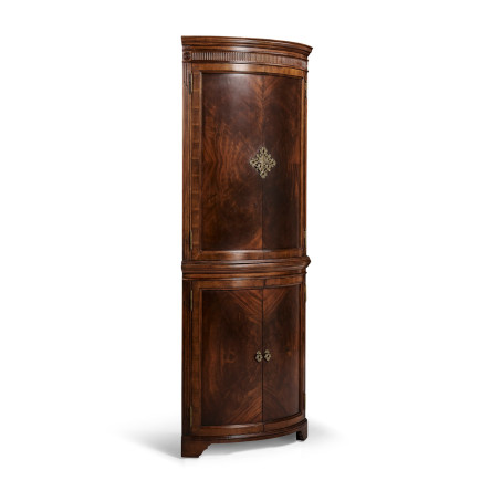 Mahogany Curved Corner Drinks Cabinet