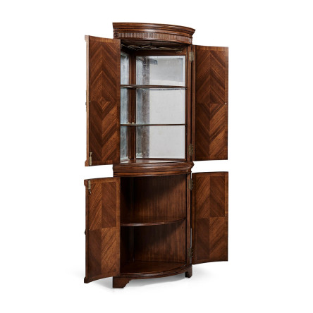 Mahogany Curved Corner Drinks Cabinet