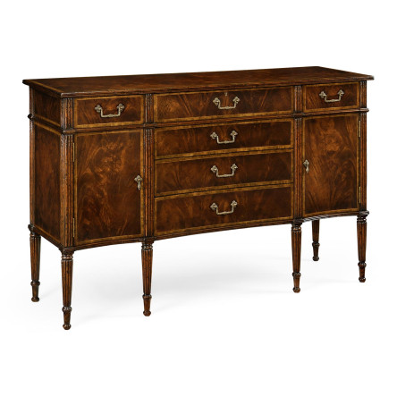 Mahogany Sideboard with Shallow Curved Doors