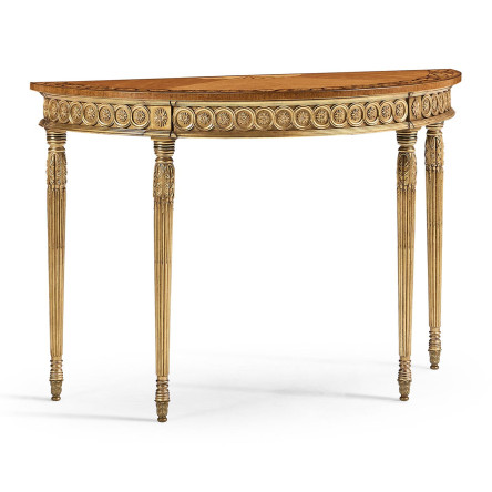 Gilded Demilune Console