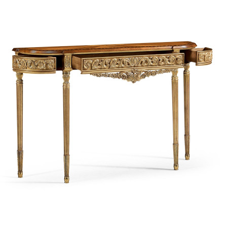 Louis IV Style Narrow Gilded Console