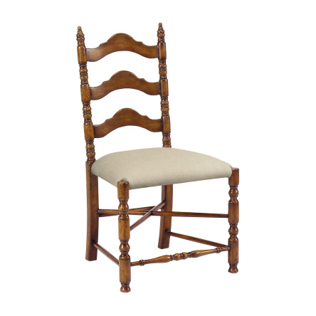 Walnut Ladder Back Country Chair (Side)