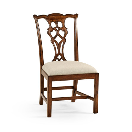 Buckingham Chippendale Antique Mahogany Side Chair