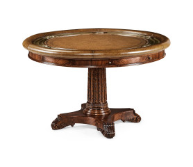 Mahogany Round Poker Table