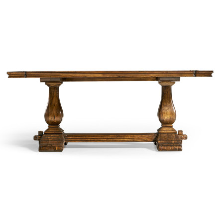 Figured Walnut Refectory Style Coffee Table