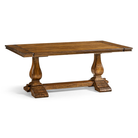 Figured Walnut Refectory Style Coffee Table