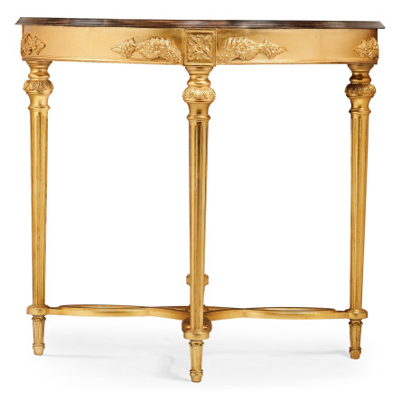 Napoleon III Gilded Demilune Console