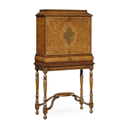 Walnut & Seaweed Collectors Cabinet