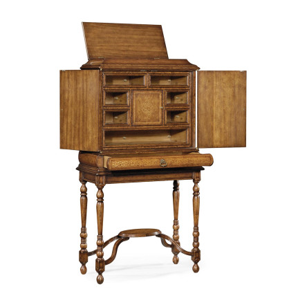 Walnut & Seaweed Collectors Cabinet